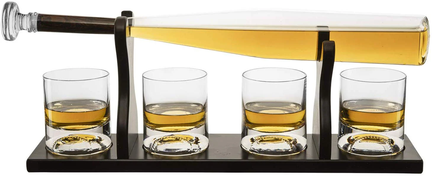 Baseball Bat Whiskey Decanter Set - Image 4