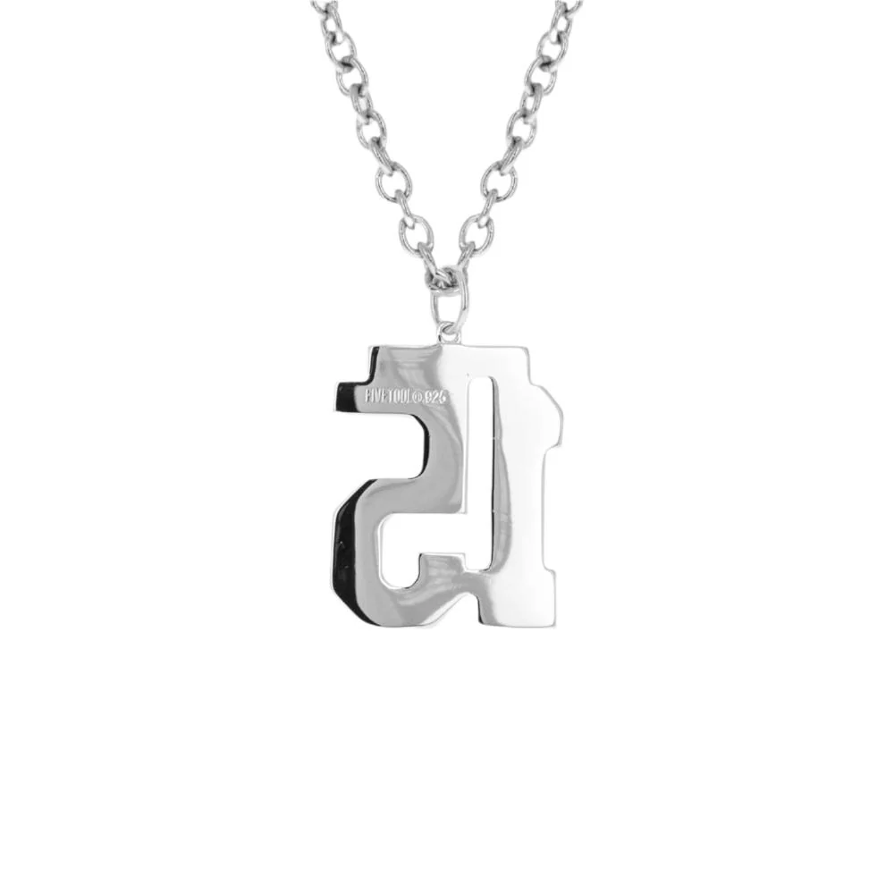Brushed Custom Number Necklace - Image 10