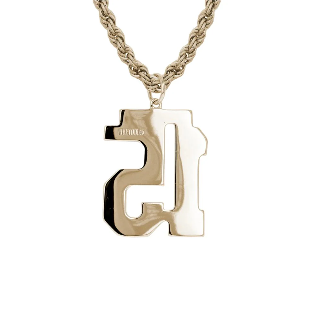 Brushed Custom Number Necklace - Image 11