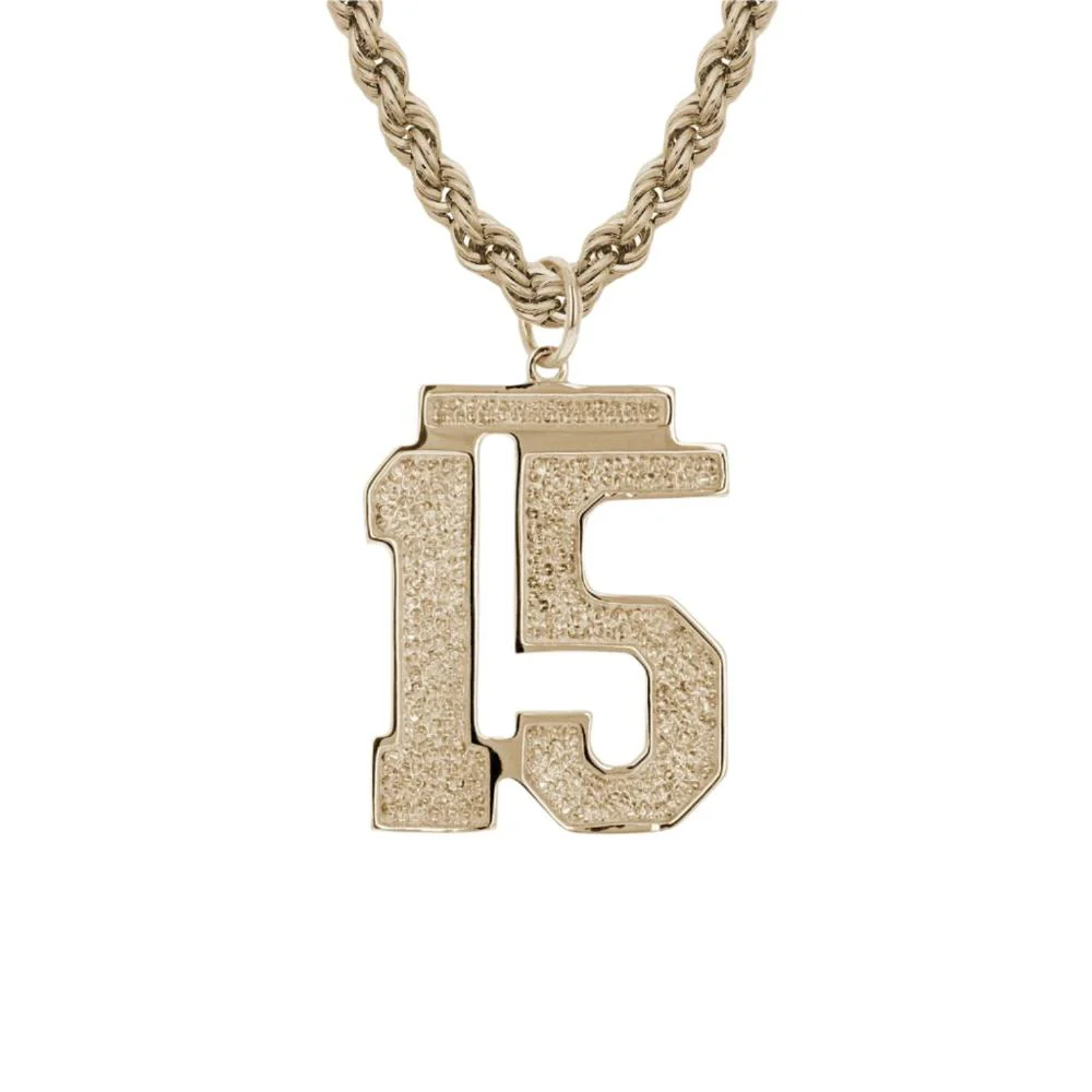 Brushed Custom Number Necklace - Image 4
