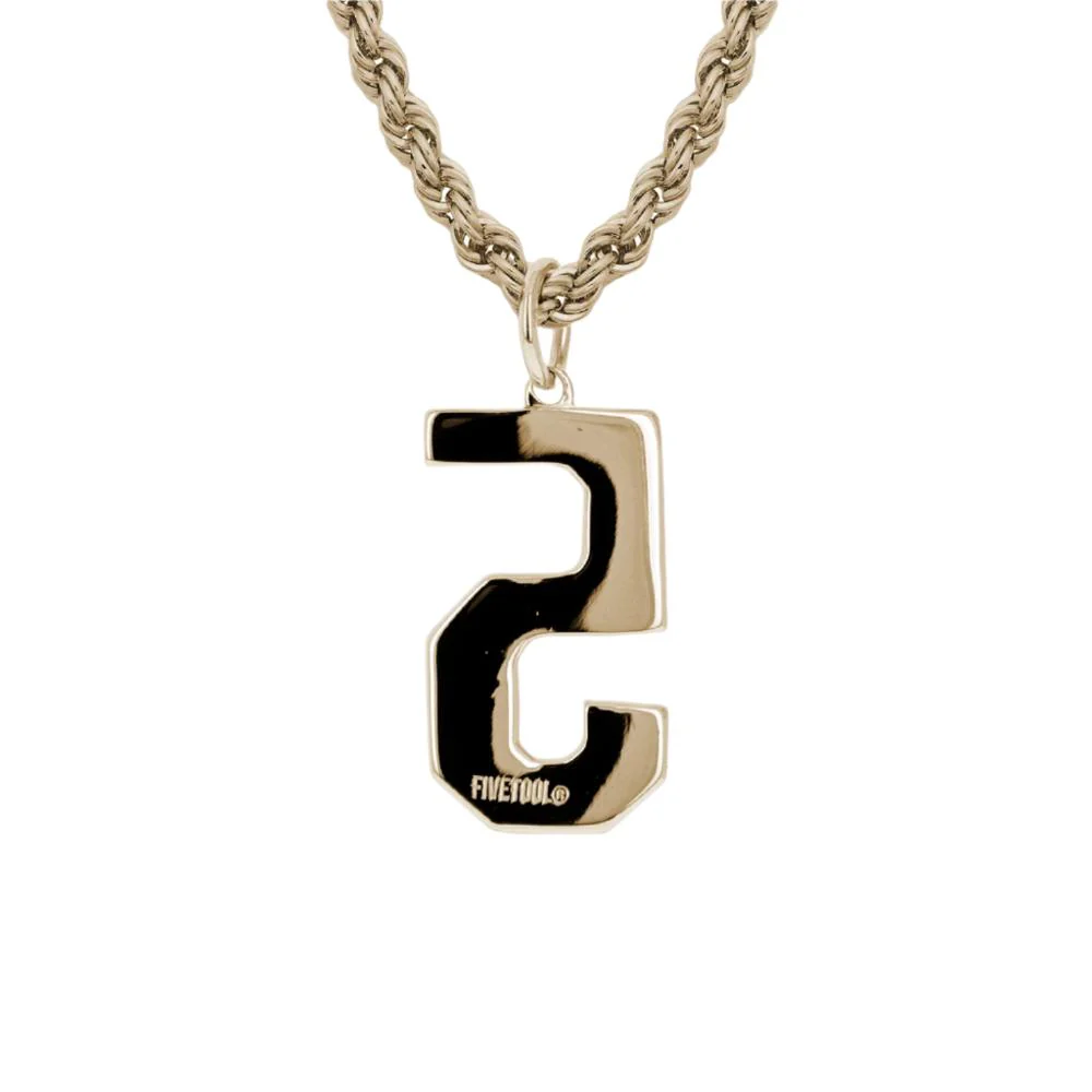 Brushed Custom Number Necklace - Image 9