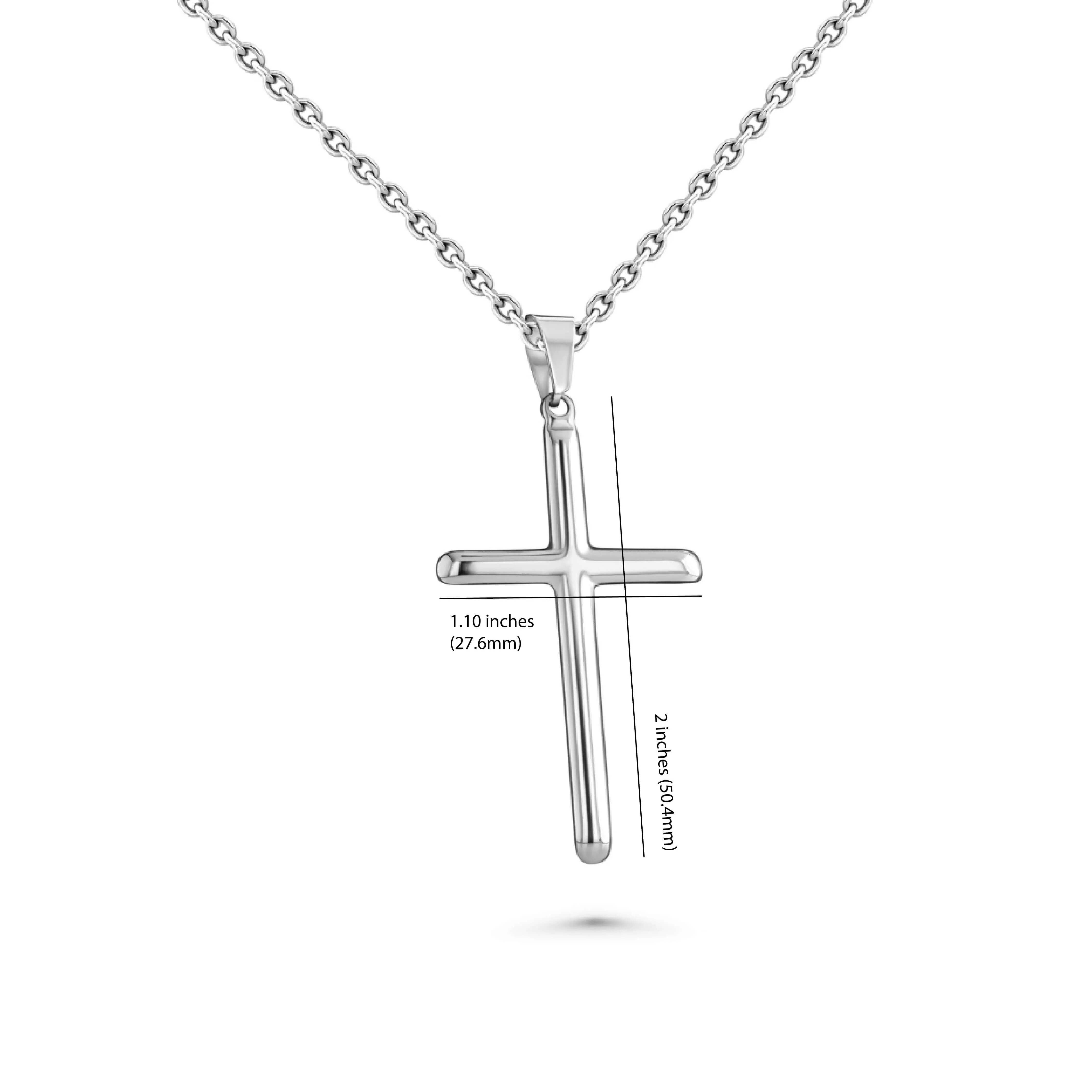 Cross Necklace w/ Chain | Stainless Steel - Image 4