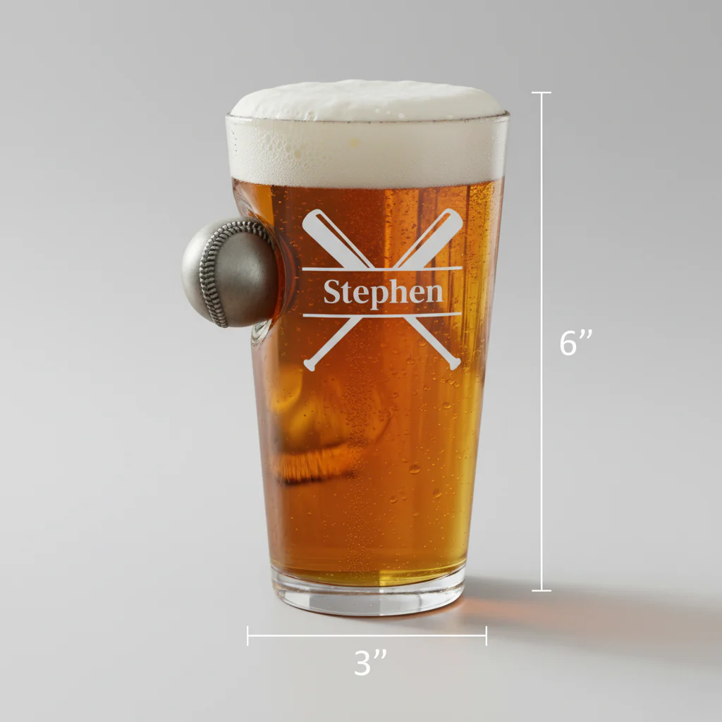 Diamond Dugout Personalized Pint Glass - Image 4