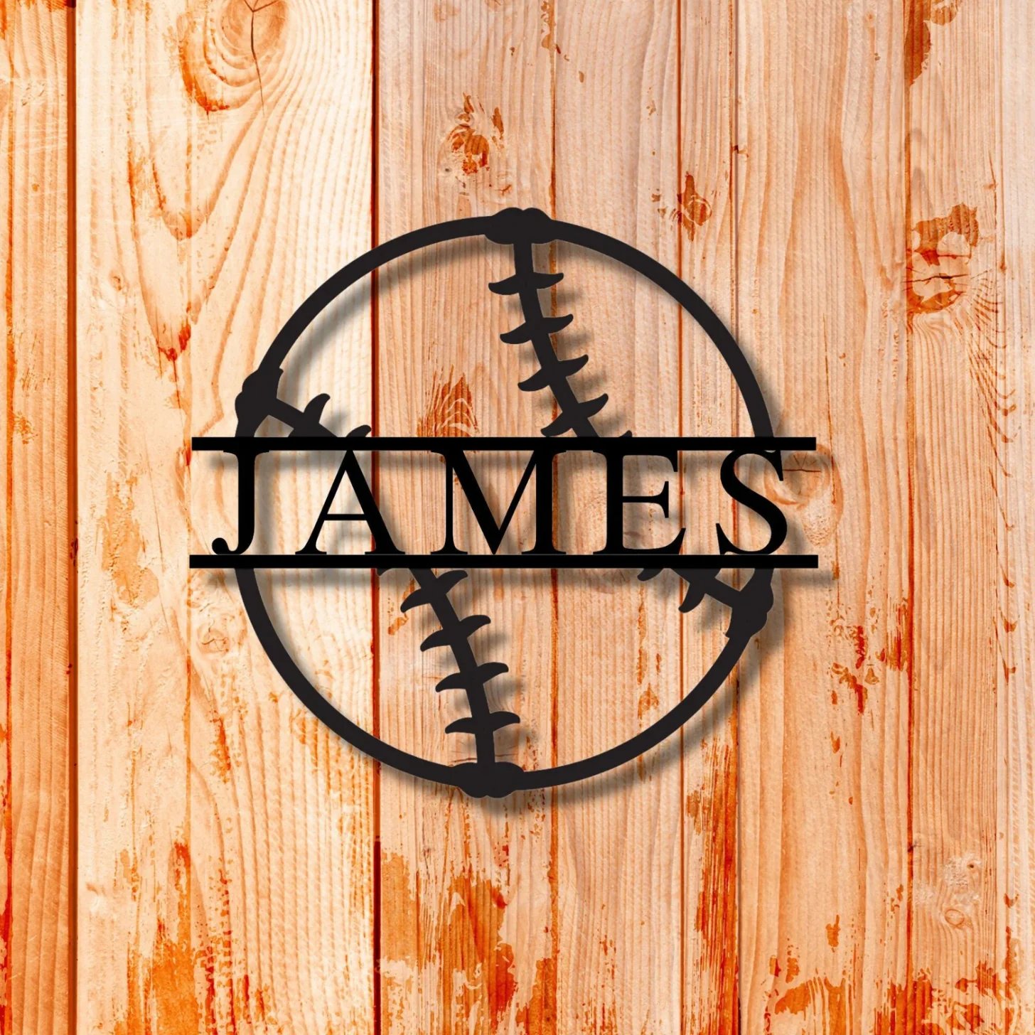 Personalized Baseball Metal Sign - Image 3