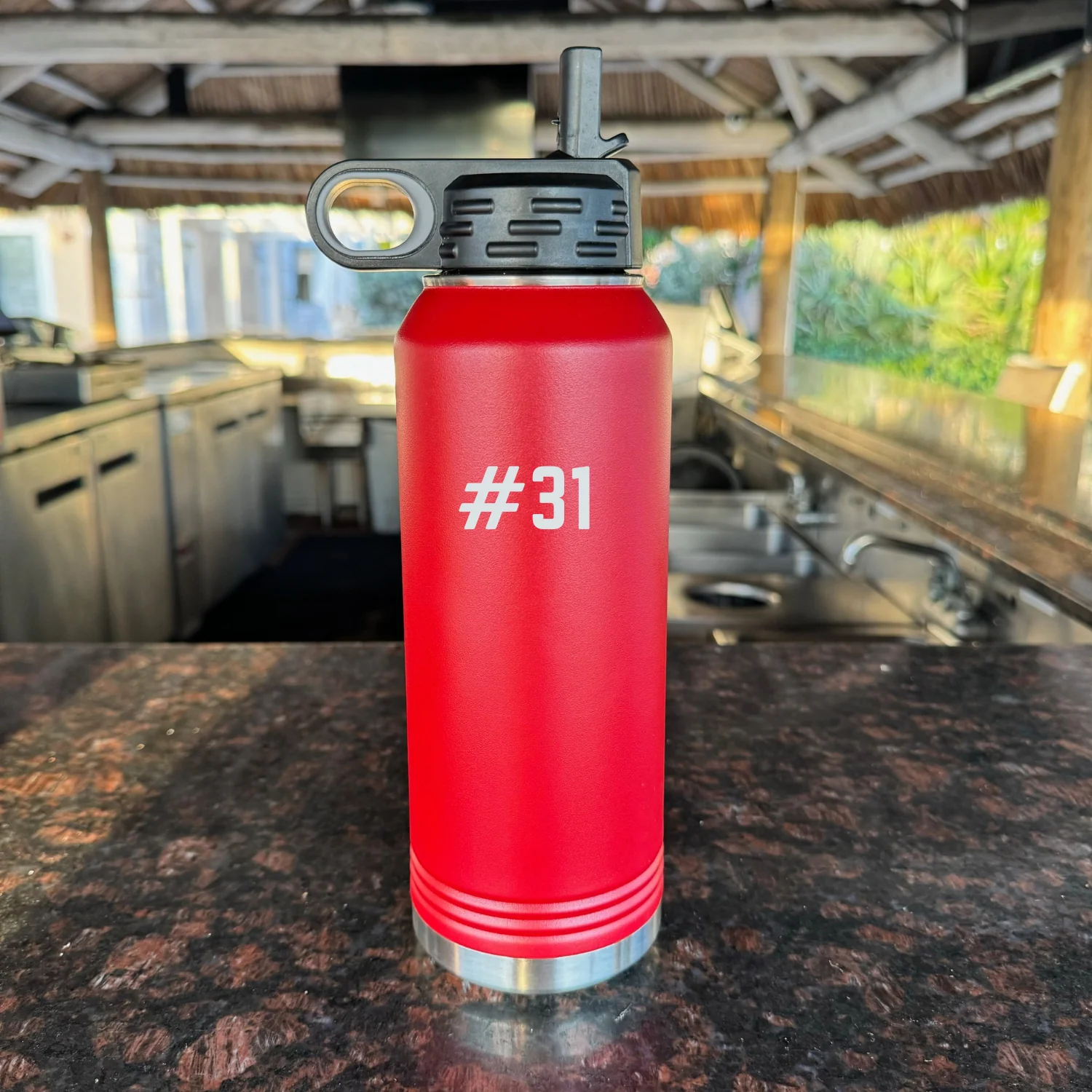 Custom Name And Number Water Bottle - Image 3