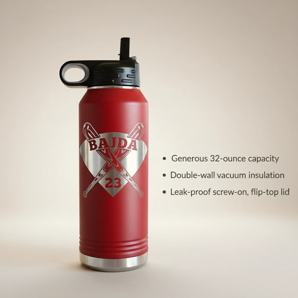 Custom Baseball Water Bottle - Image 4