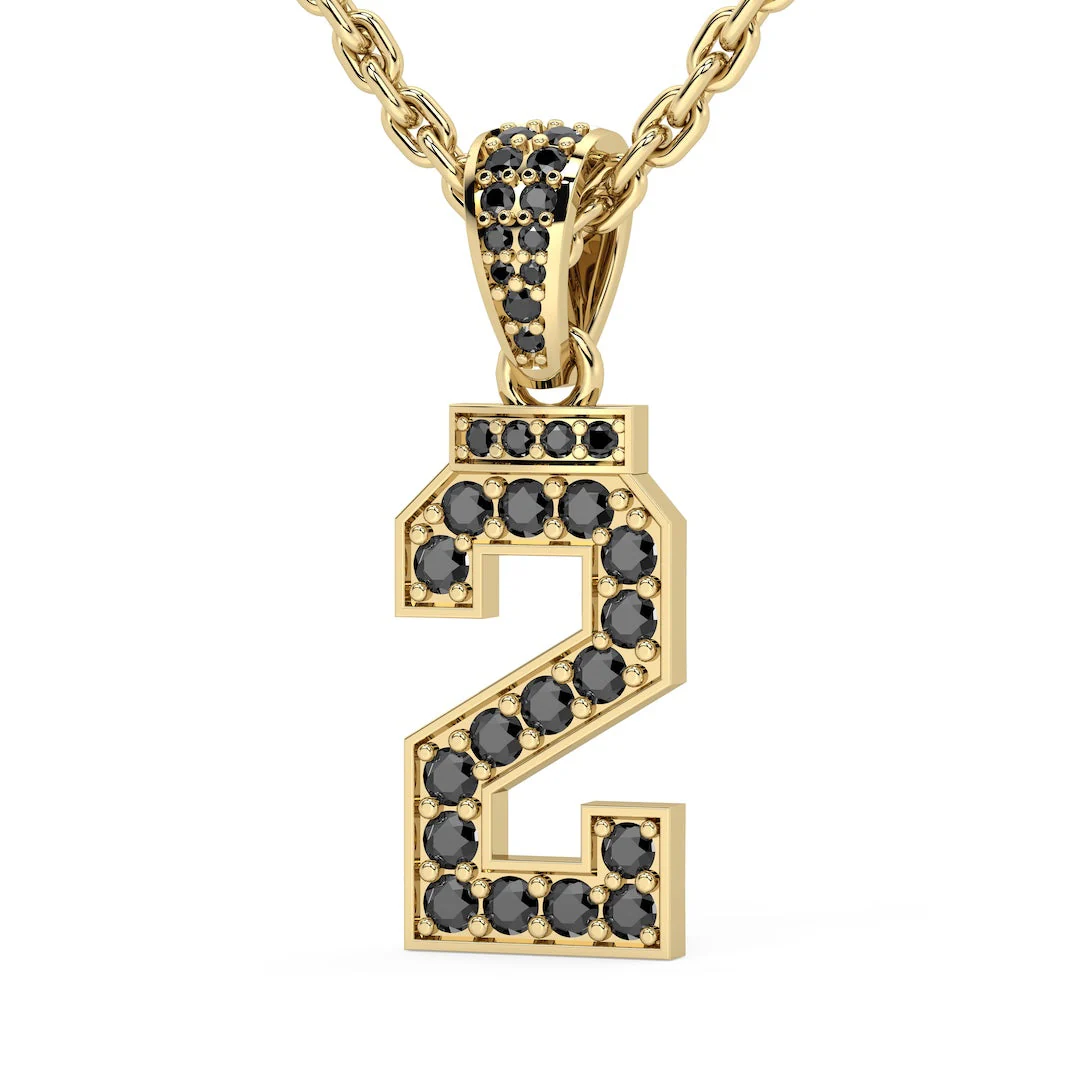 Diamond Studded Custom Number Necklace - Image 7