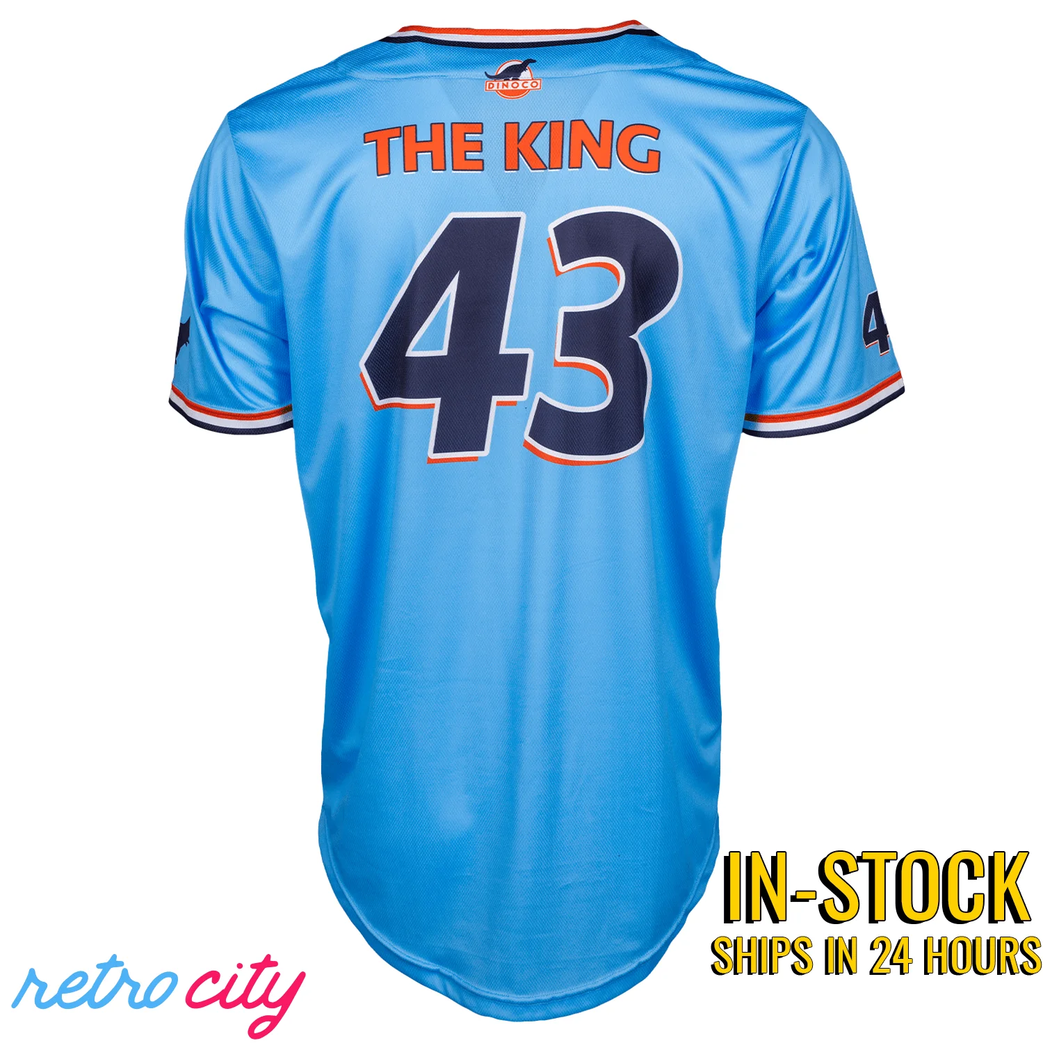 Dinoco Strip The King Weathers Full Button Baseball Fan Jersey - Image 4