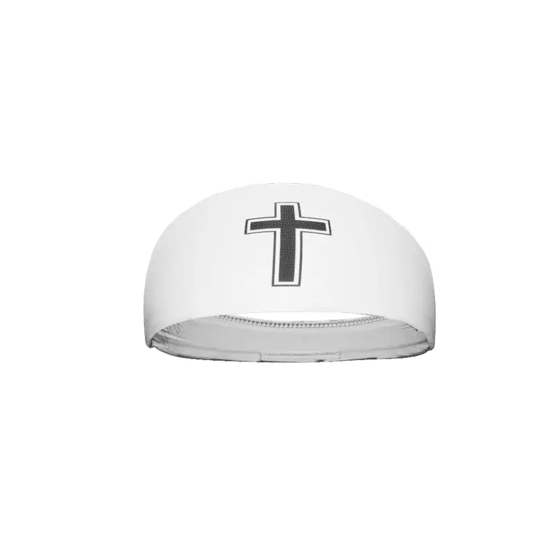 Faith Cross White Headband - Image 3