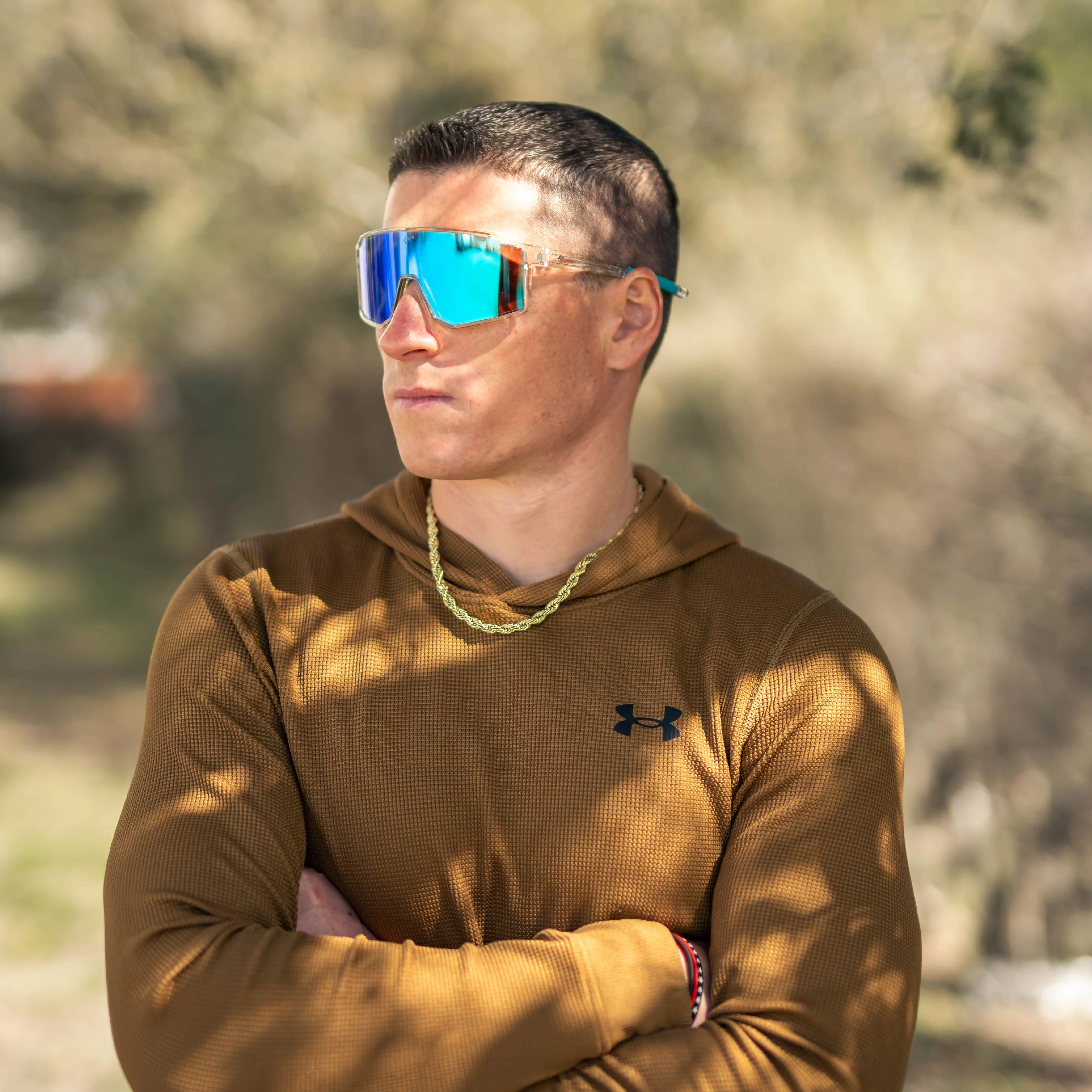 FLARE - Crystal Blue Polarized Sunglasses - Image 8