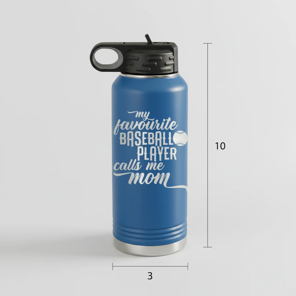 Mom's MVP on the Diamond 32 Oz Water Bottle - Image 5