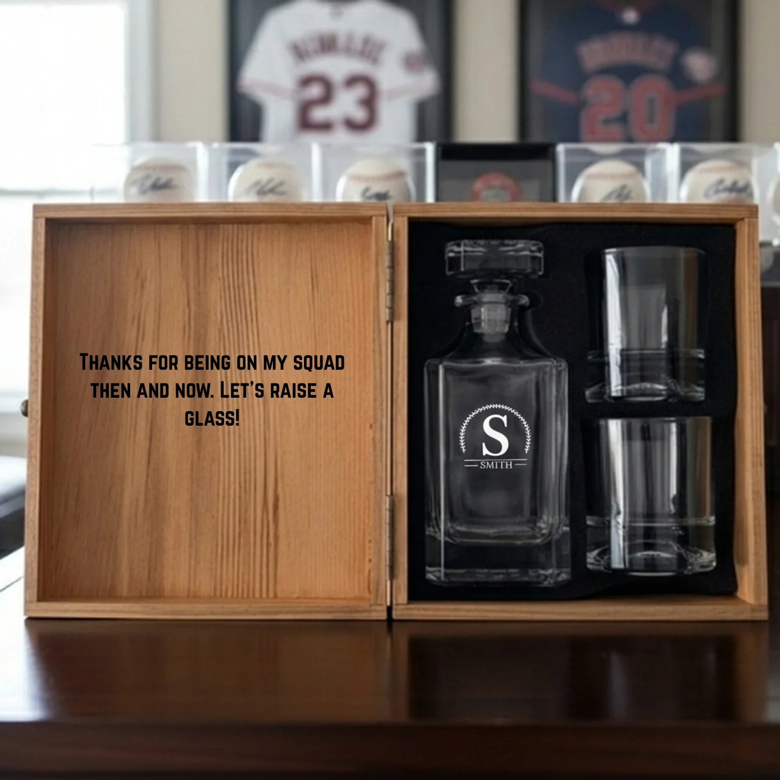 Personalized Baseball Decanter Set - Image 12