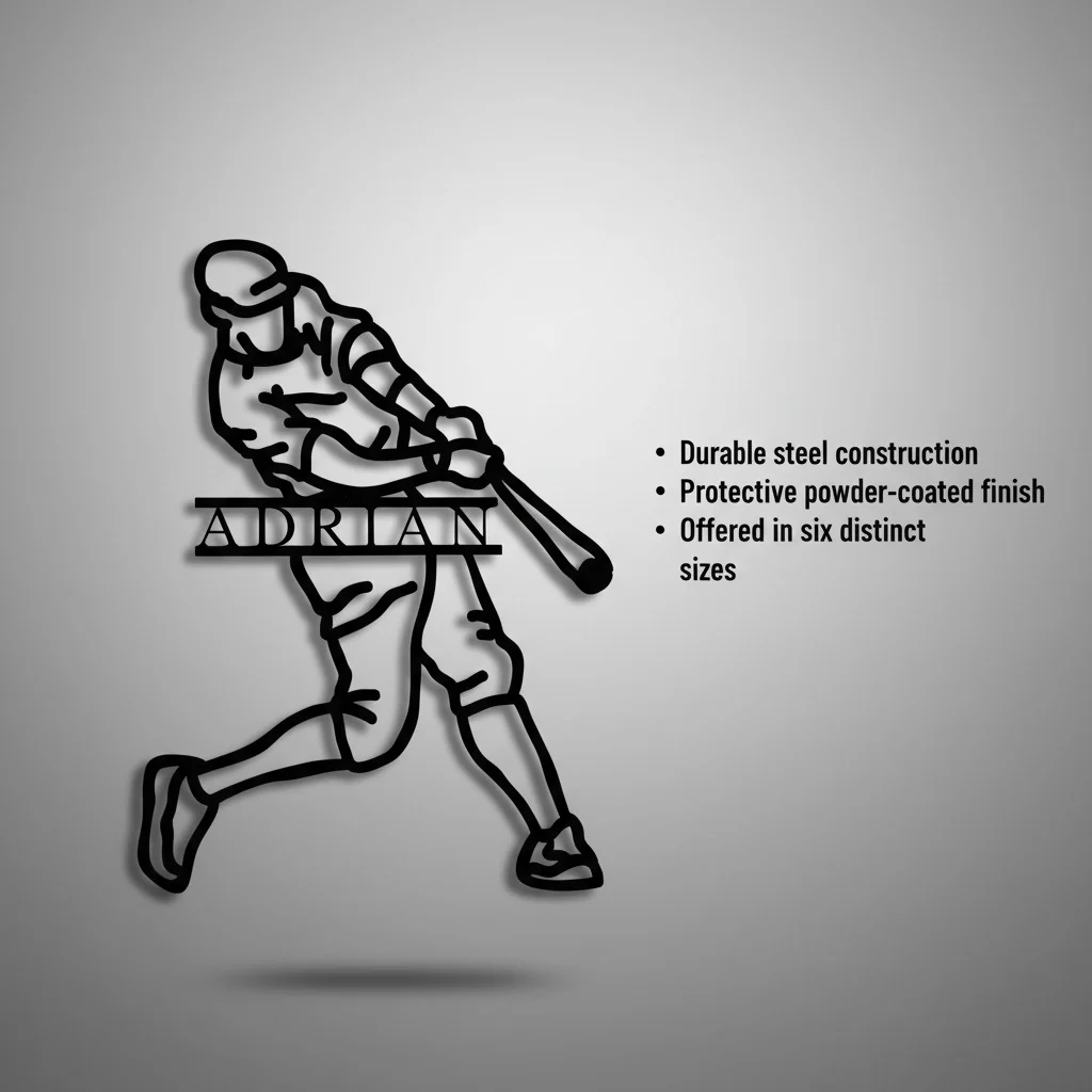 Personalized Baseball Player Sign - Image 4