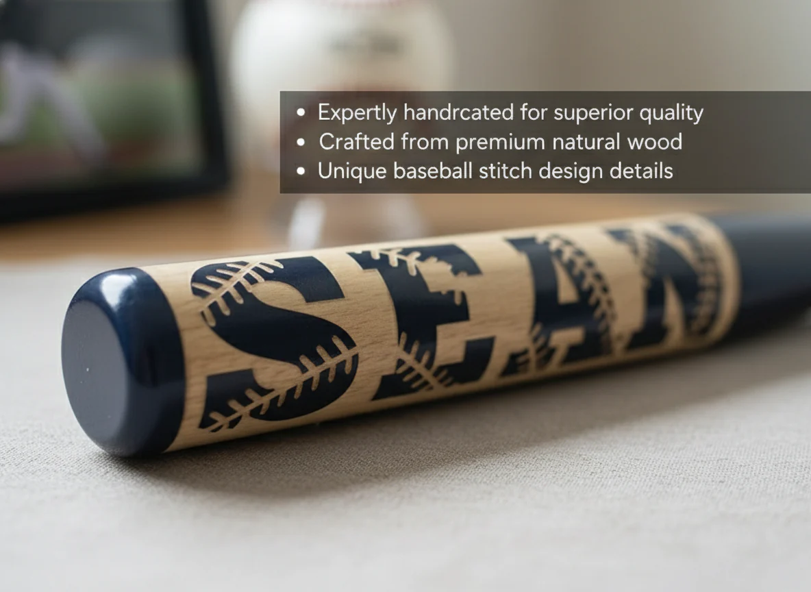 Personalized Mini Stitch Baseball Bat - Image 3