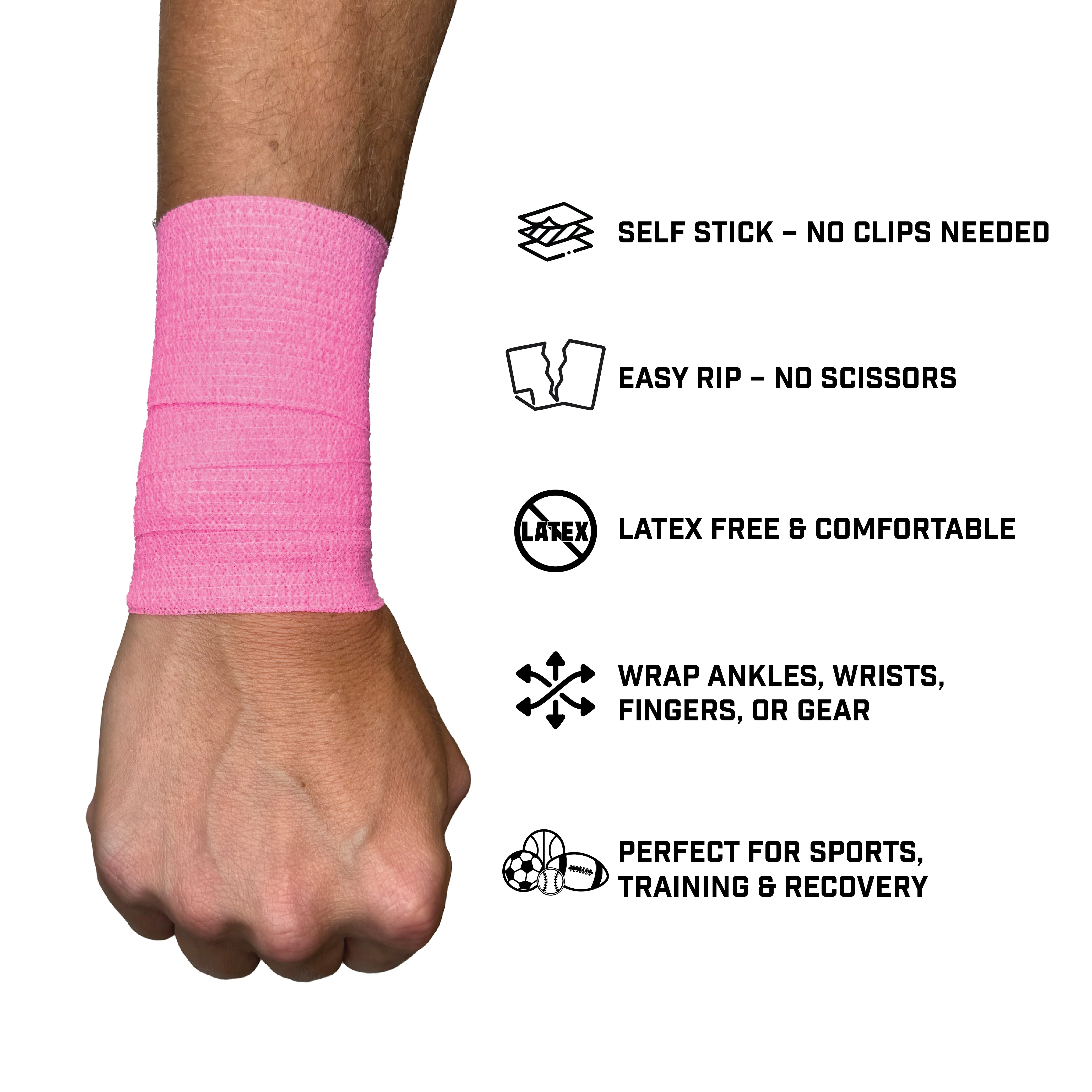 Pink Self Stick Athletic Tape - Image 2