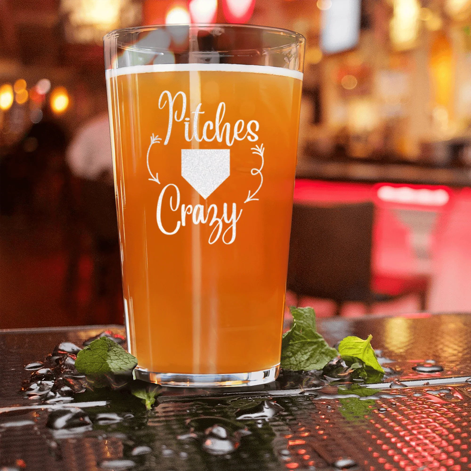 Playful Pitch Madness Pint Glass - Image 2
