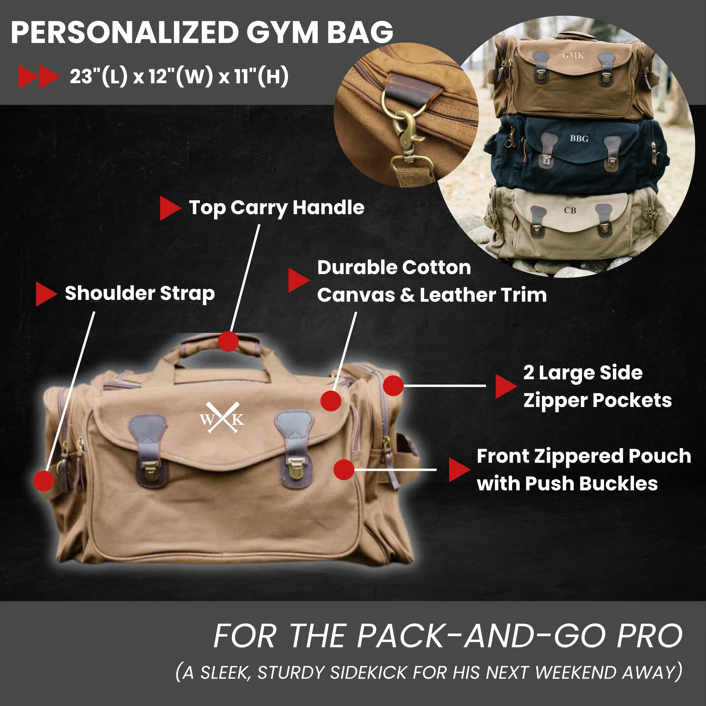 Senior Baseball Gift Personalized Duffle Bag - Image 4