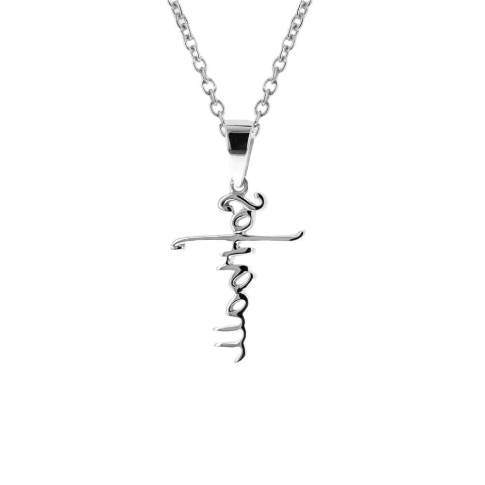 Softball Script Cross Necklace - Image 7