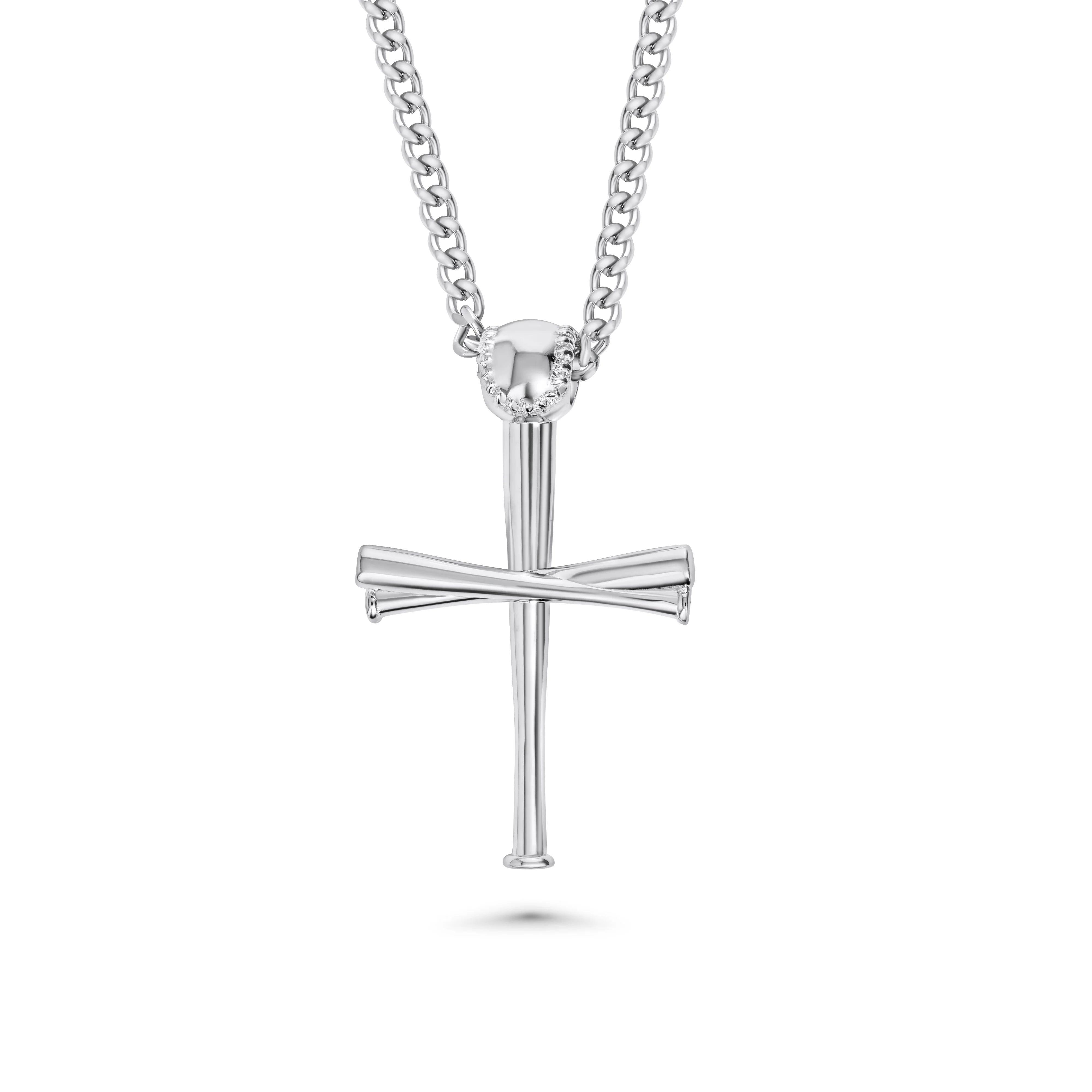 XL 2.0 Baseball Bat Cross Necklace - Image 6